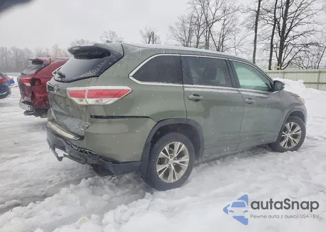 2015 Toyota Highlander Xle z USA, uszkodzony, nr VIN 5TDJKRFH9FS093977